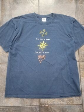 Vintage Y2K Men's XL Jesus Christ Love Christian Religion Short Sleeve T Shirt